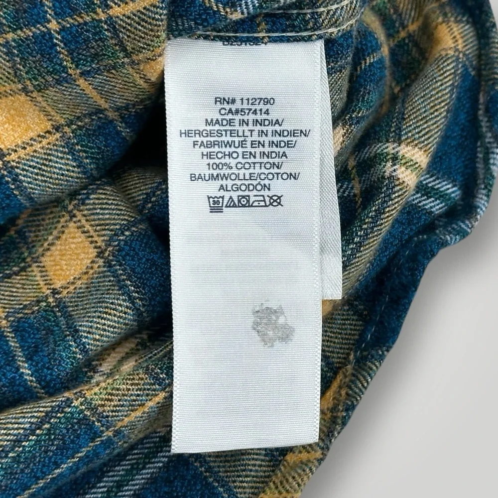 True Religion Plaid Flannel Shirt‎ Mens 3XL Western Horseshoe Logo Long Sleeves